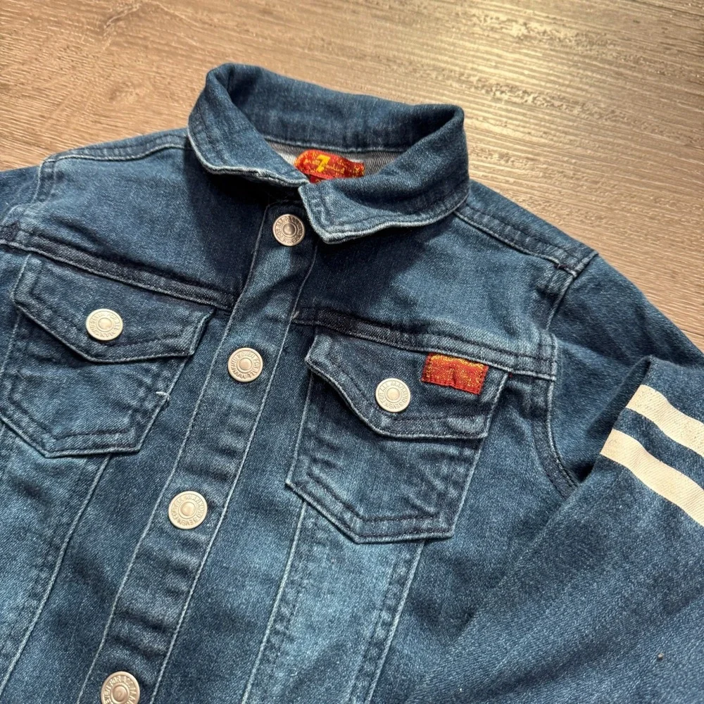 7 For All Mankind Toddler‎ Denim Jacket 2T Blue Denim Jean Coat Button